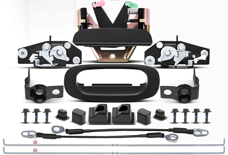 Complete Black Textured Tailgate Rebuild Kit 97-10 Dodge Dakota